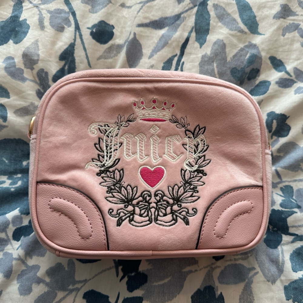Juicy Couture Pink Camera Bag with Floral Design